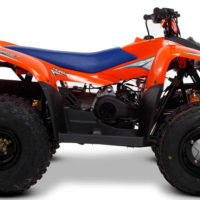 SMC Hornet 100c Mini Quad Bikes in Orange - Side View